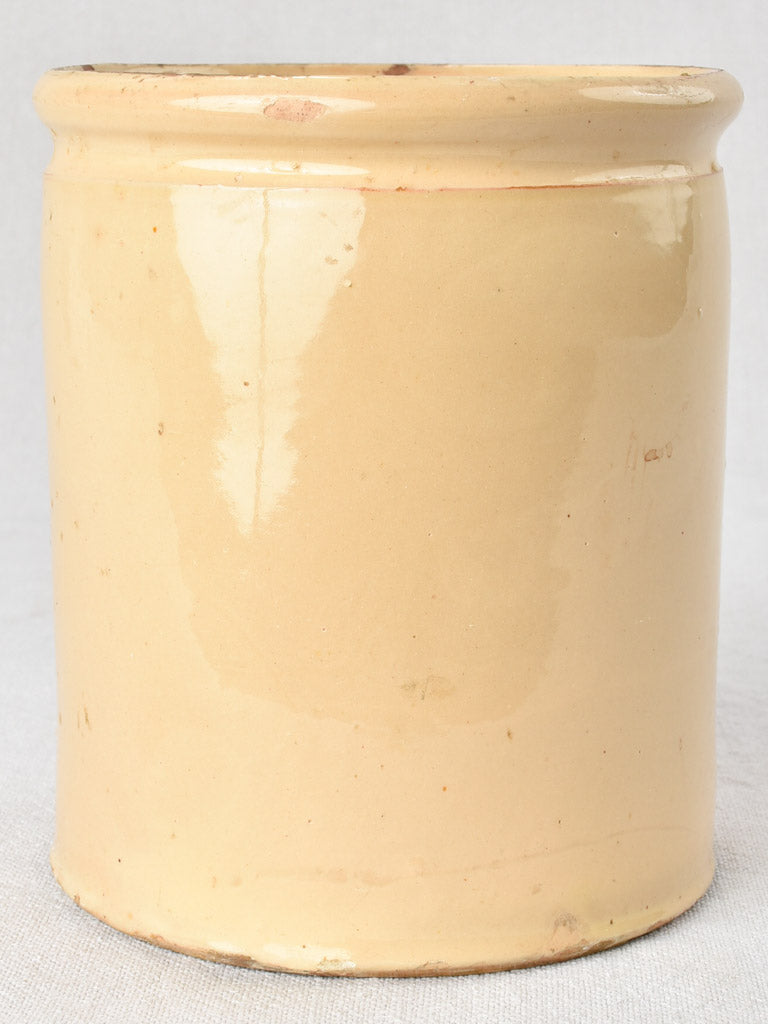 Yellow pot - cream yellow glaze 6¾"