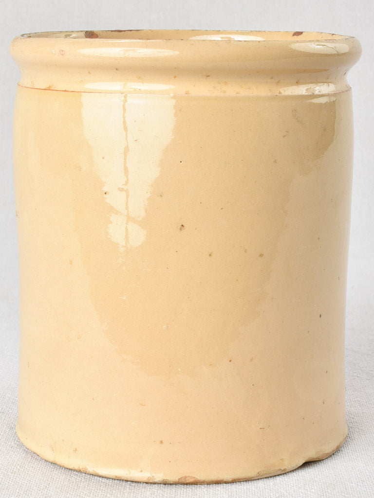 Yellow pot - cream yellow glaze 6¾"