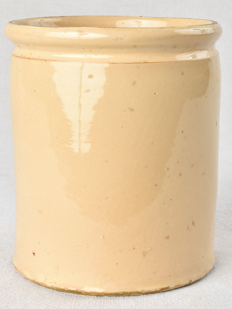 Yellow pot - cream yellow glaze 6¾"