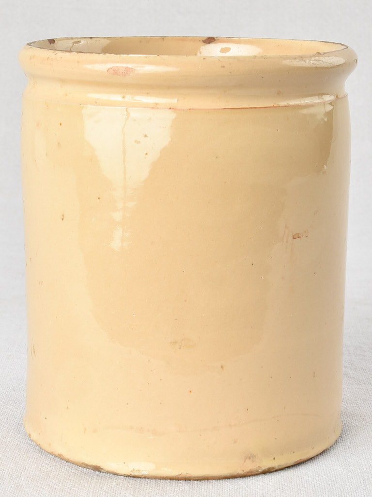 Yellow pot - cream yellow glaze 6¾"