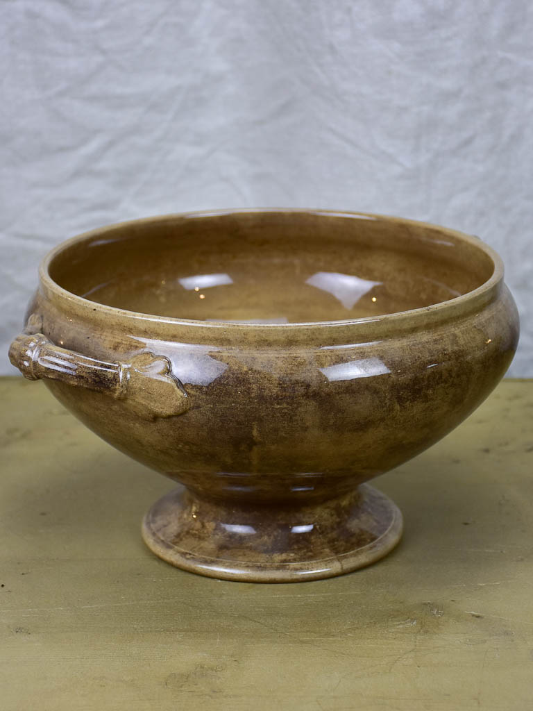 Three antique French Digoin Faience soup tureens