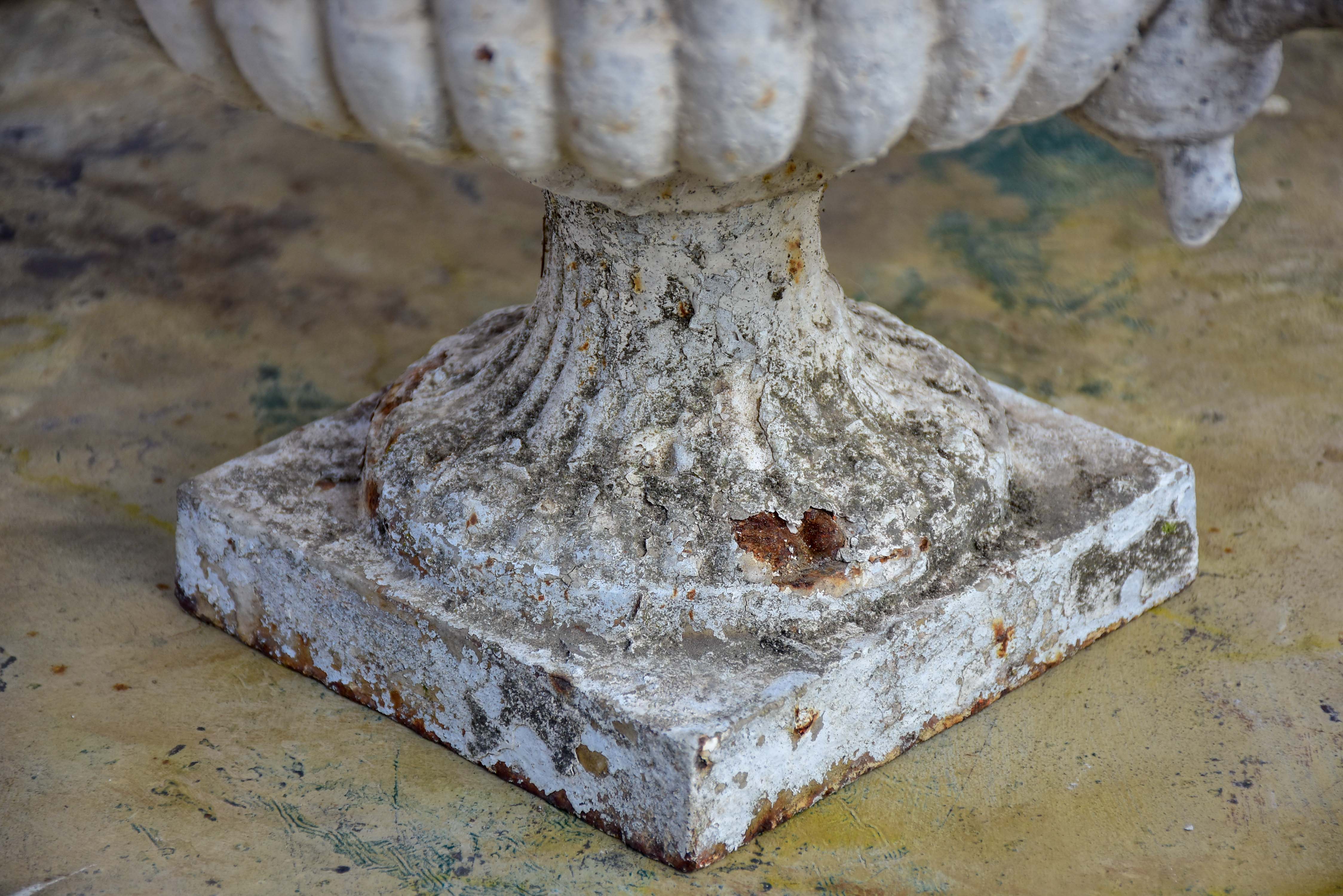 19th Century French cast iron Medici planter with handles