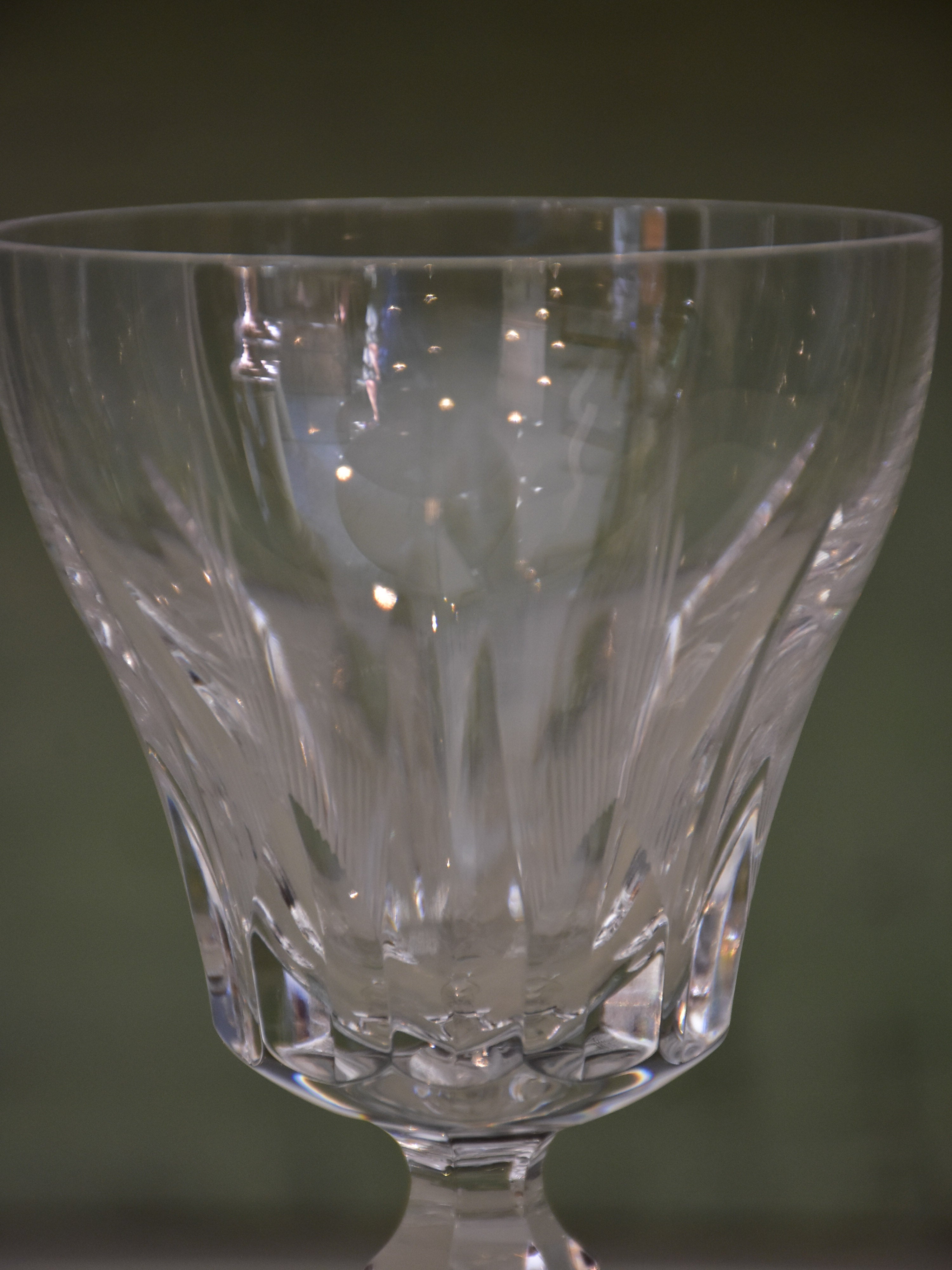 Circa 1930’s French crystal wine glasses