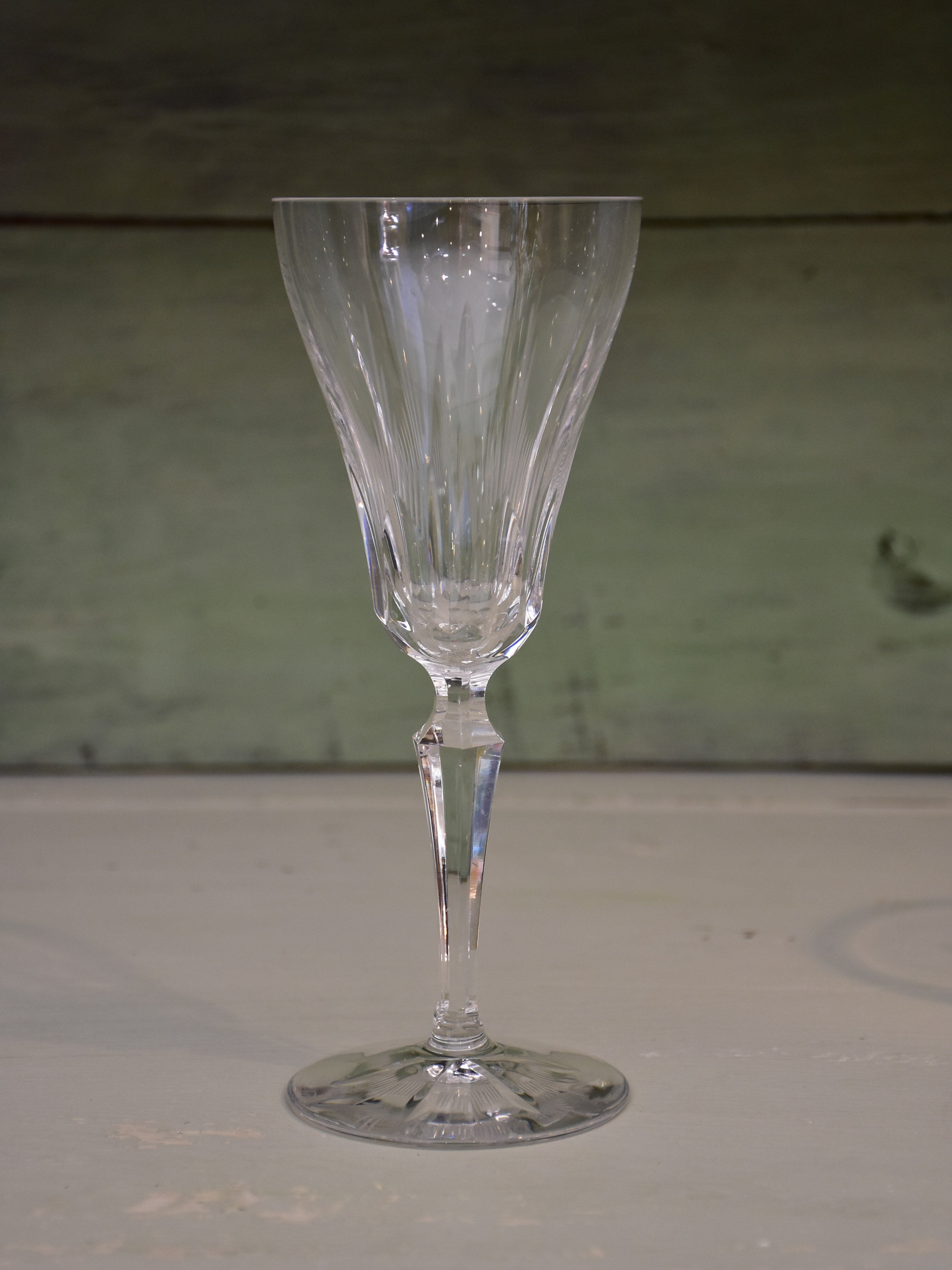 Circa 1930’s French crystal wine glasses