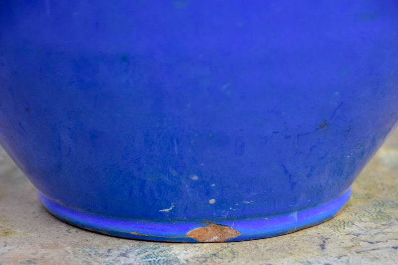 Antique French blue Martres Tolosane confit pot