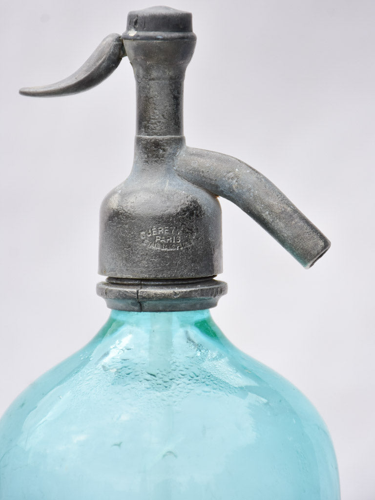 Turquoise early twentieth century seltzer siphon - Eau gazeuses biere C. Mialot