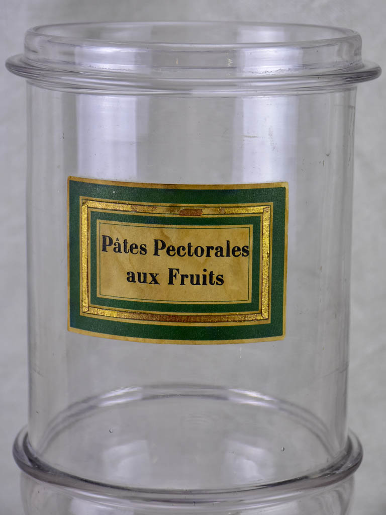 Late 19th Century glass apothecary jar 14¼"