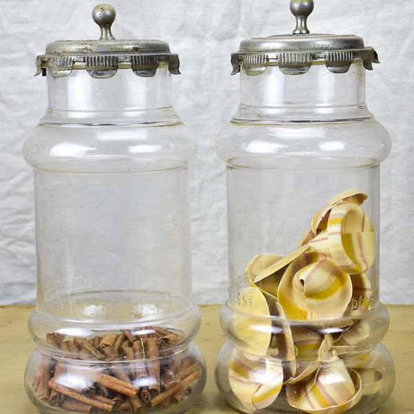 Pair of extra-large Bohemian glass jars / vases – Chez Pluie