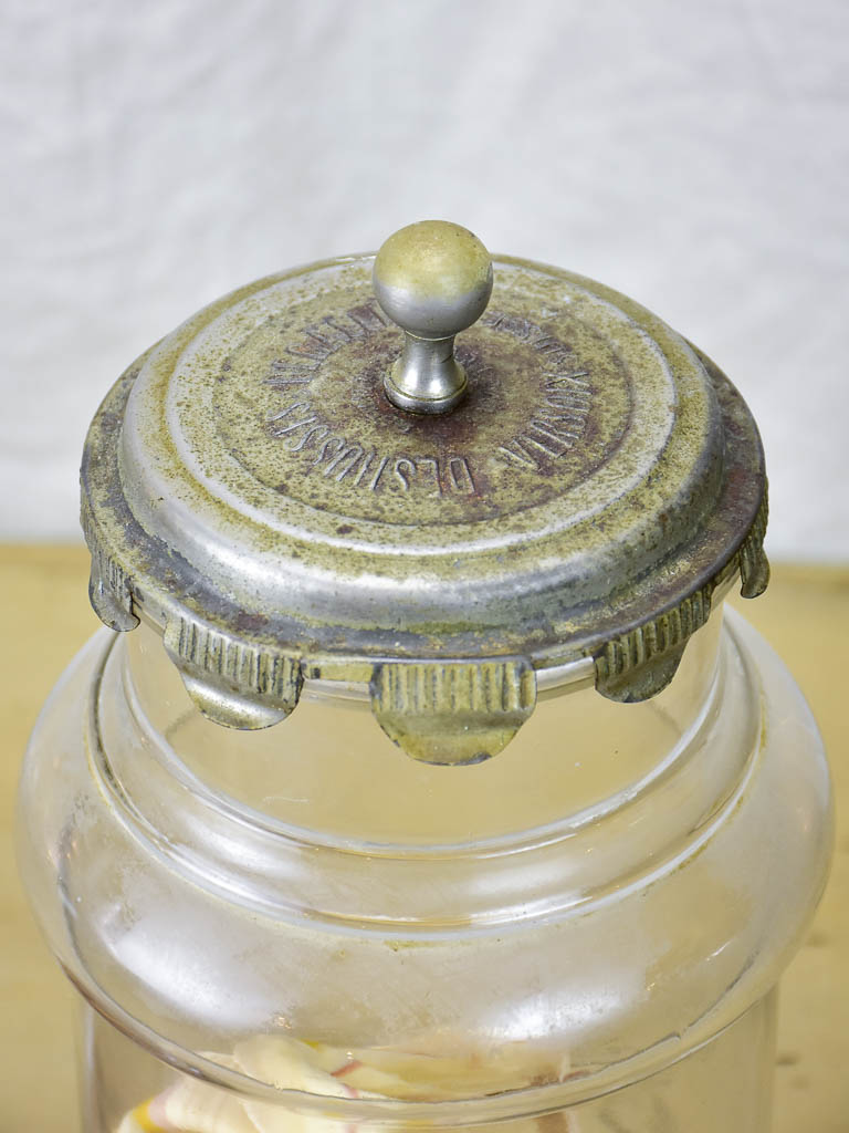 Pair of large glass jars with lids - 1950's