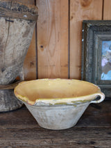 French confit bowl with ochre glaze - 13"?