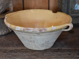 French confit bowl with ochre glaze – 13”