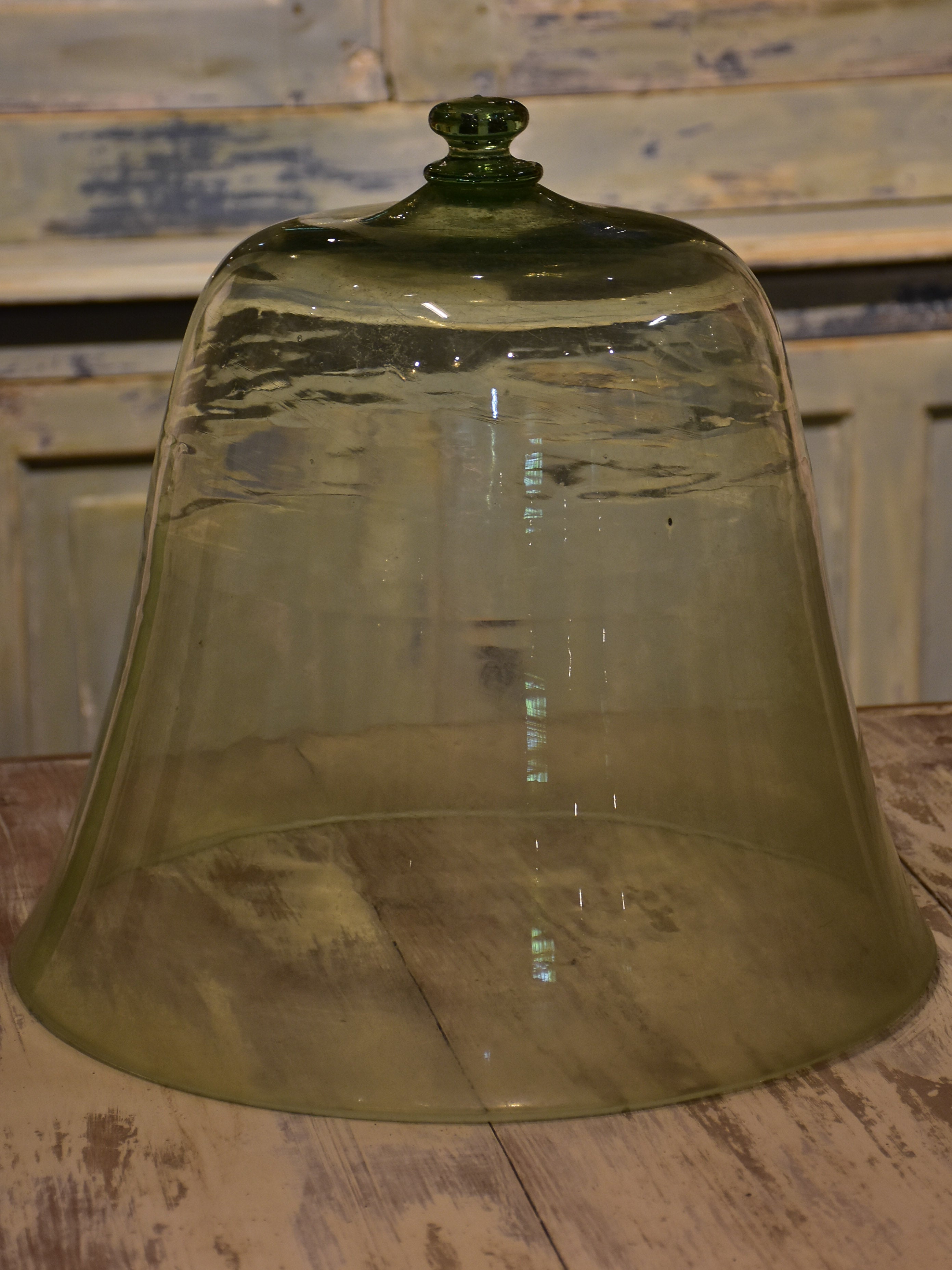 Antique French glass garden cloche bell