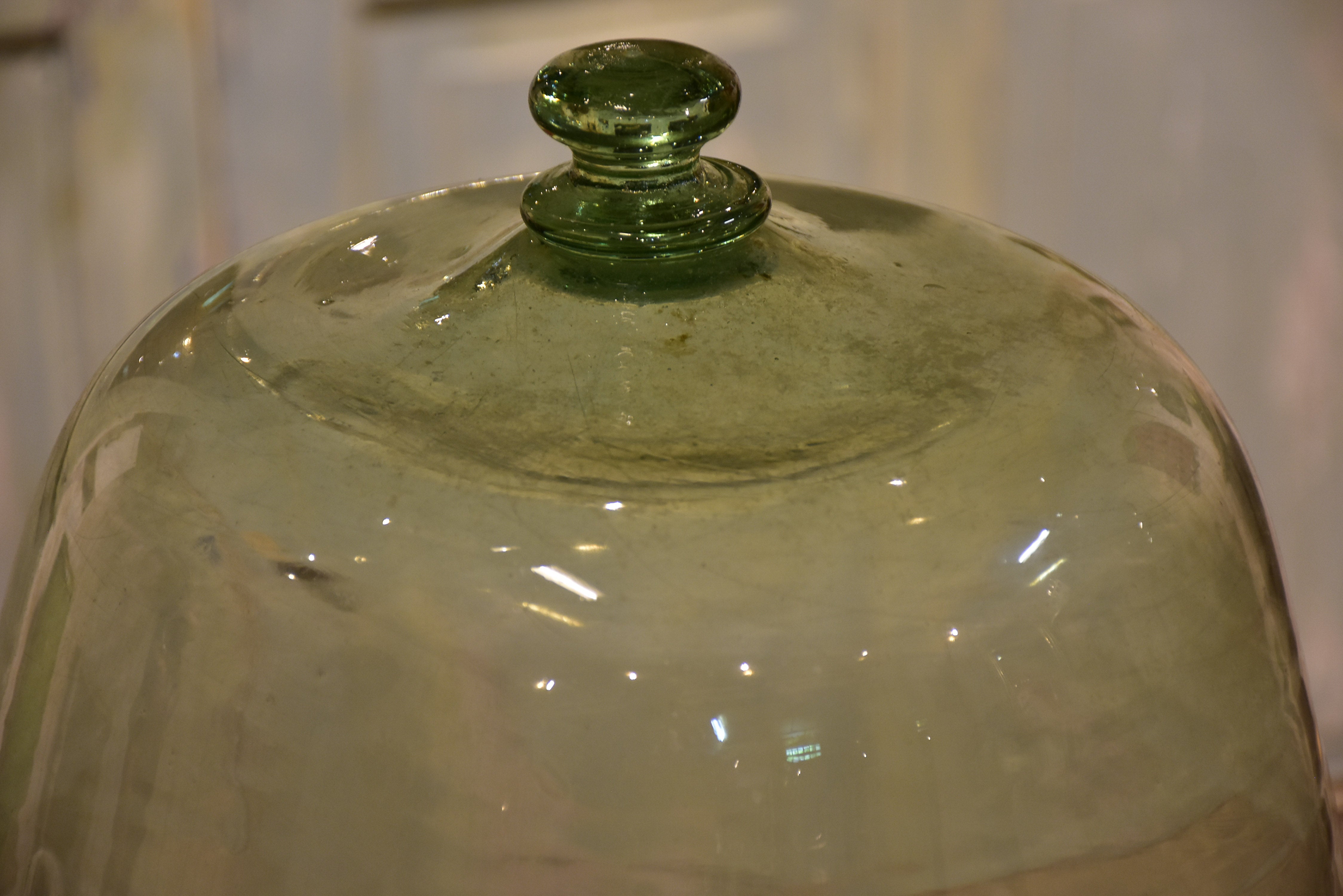 Antique French glass garden cloche bell