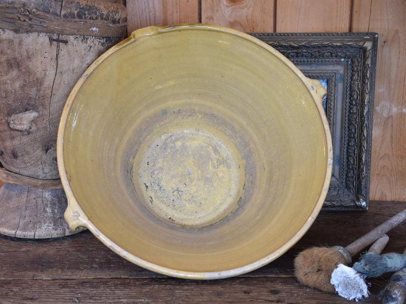 French confit bowl with ochre glaze – 19”