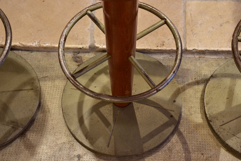 1960's leather vintage barstools