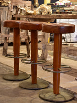 1960's leather vintage barstools