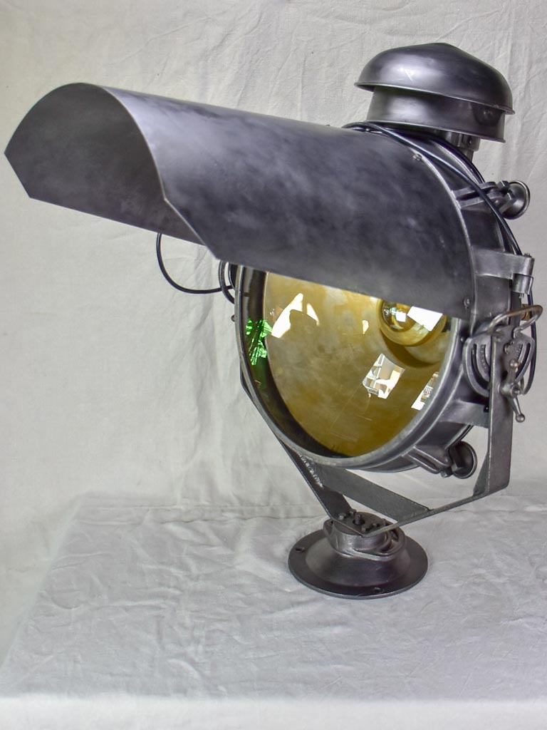 Restored French 1940's SNCF train light projector - very large