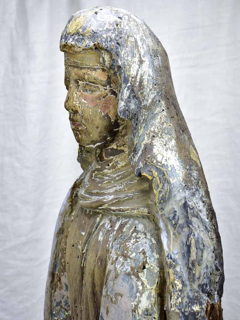 17th Century religious French sculpture of a nun