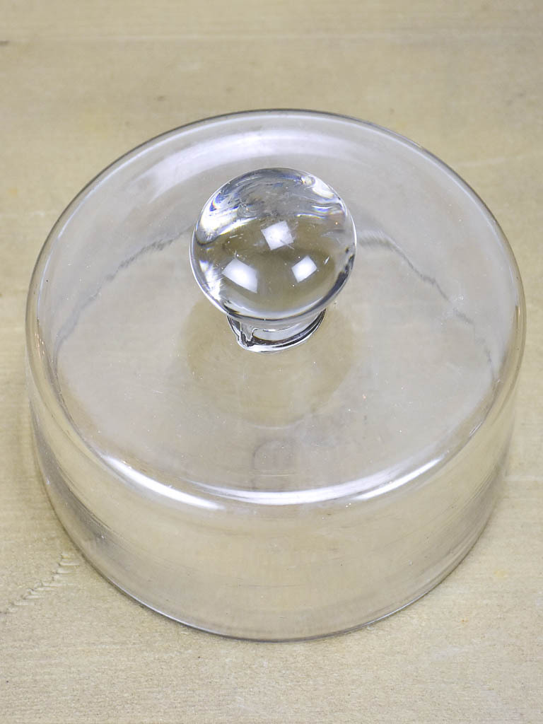 Antique French butter dome - hand blown glass