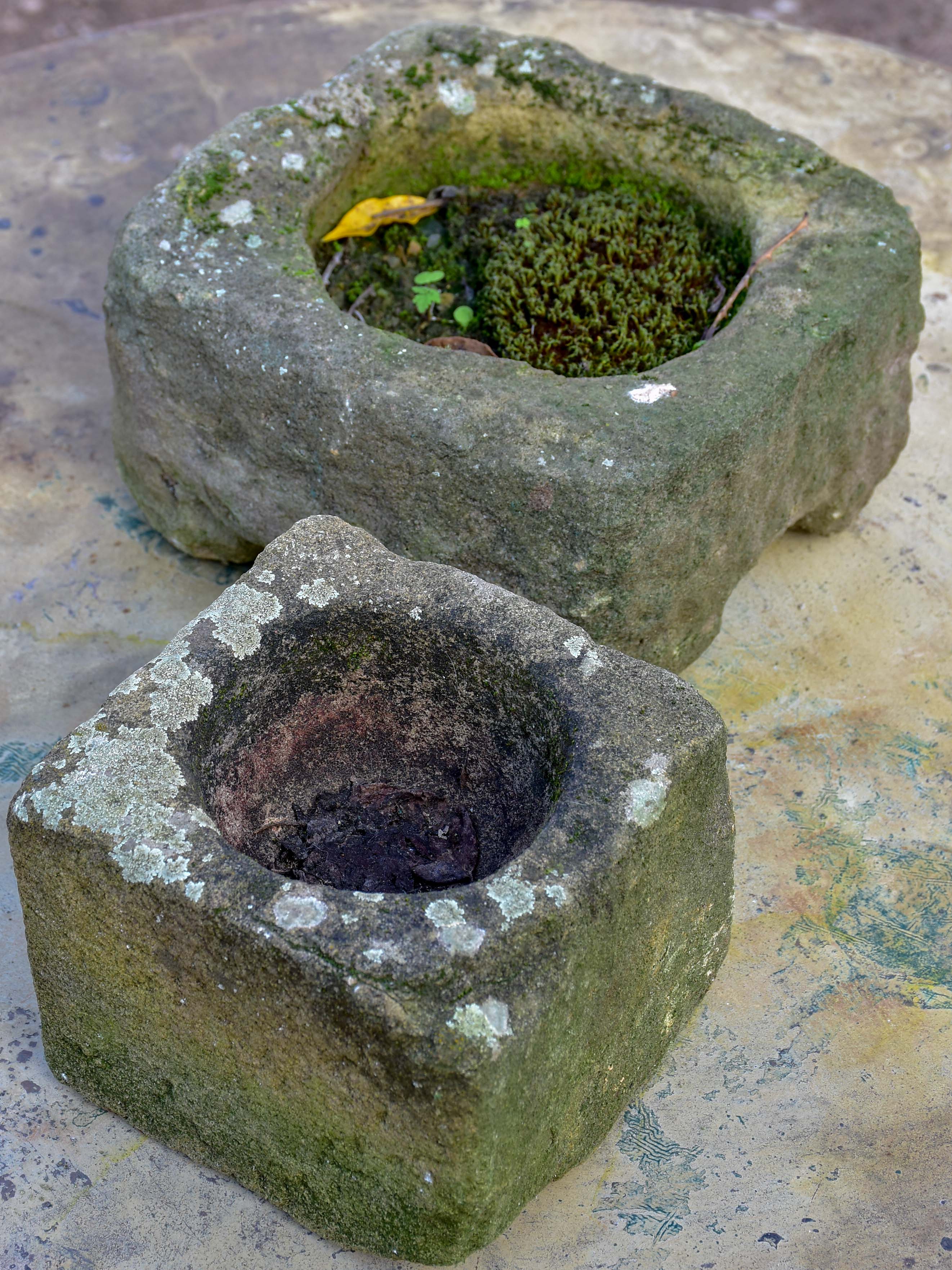 Two antique French mortars