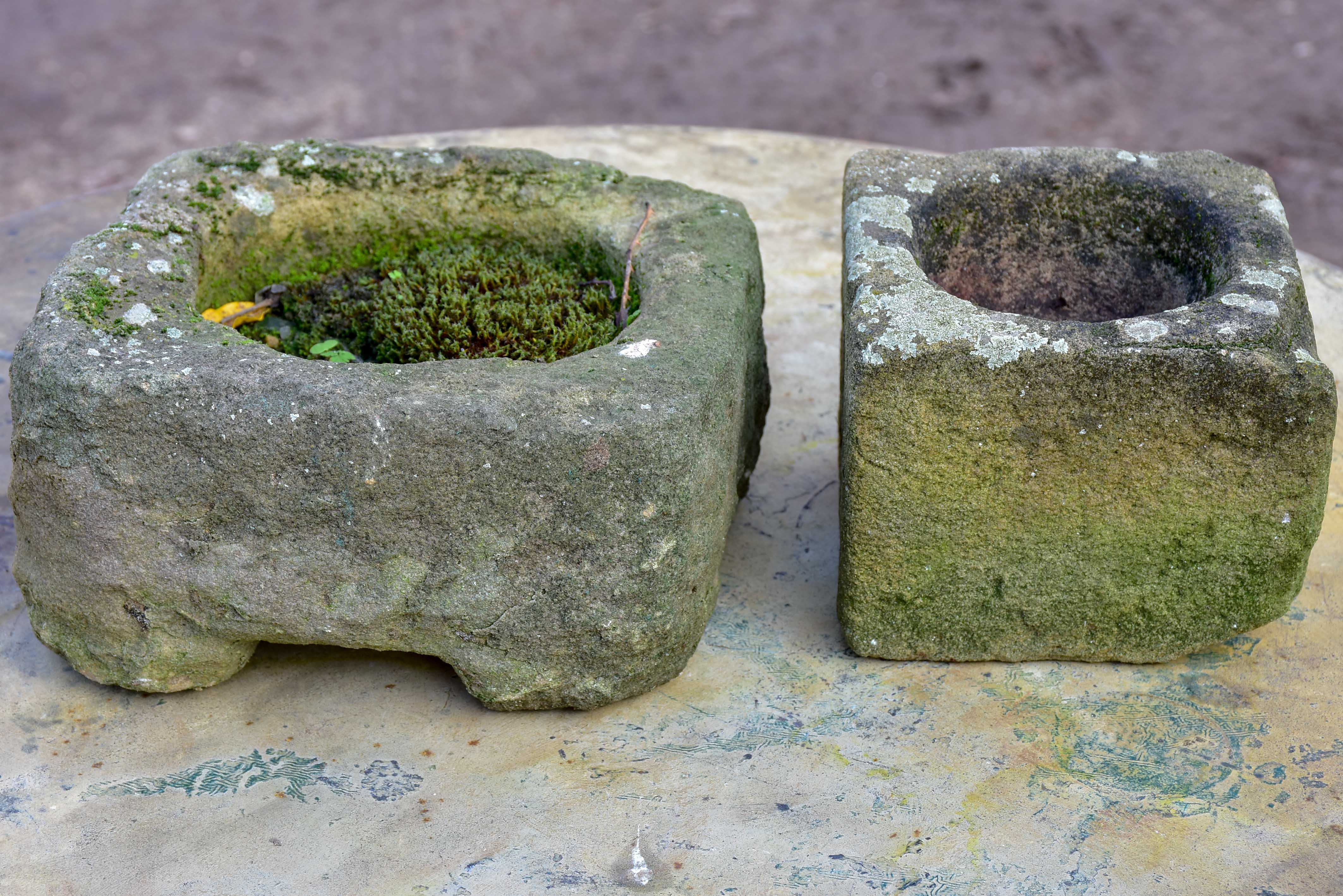 Two antique French mortars