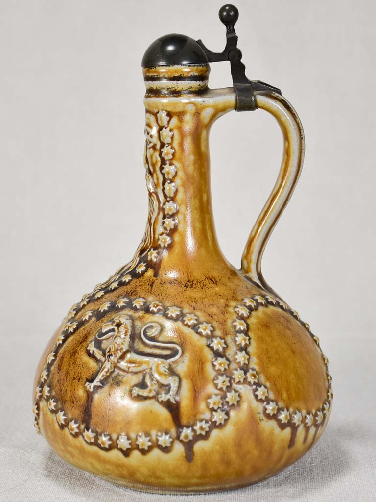 Vintage French Marjorelle Stoneware Decanter