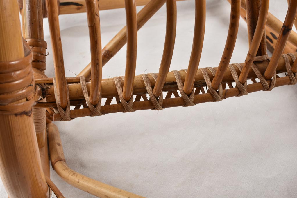 Artisanal wicker Franco Albini armchair