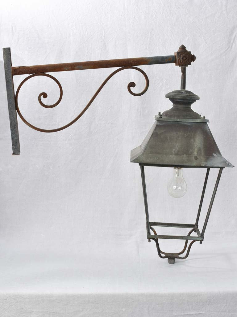 Very large French wall lantern 39¾"