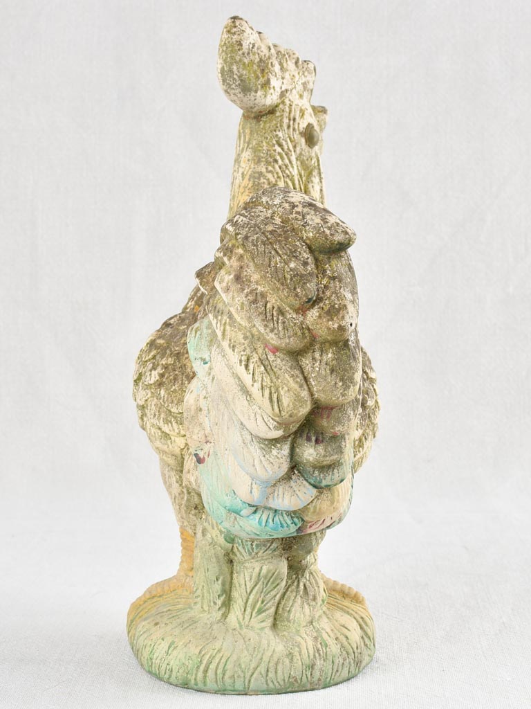 Vintage sculpture of a hen - plaster 13½"