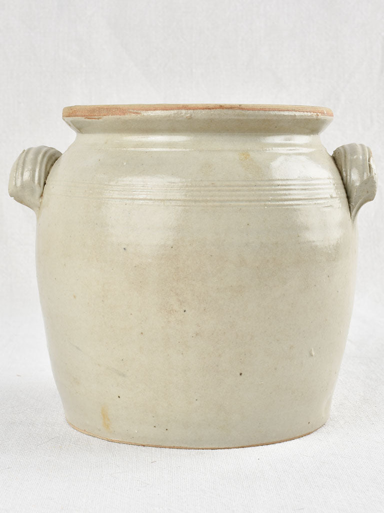 Collection of 8 antique stoneware crock pots 7½" - 12½"