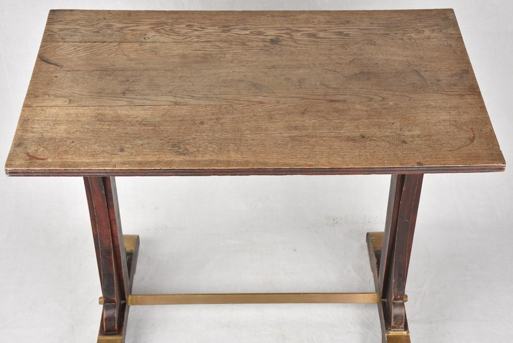 Aged Oak and Brass Table