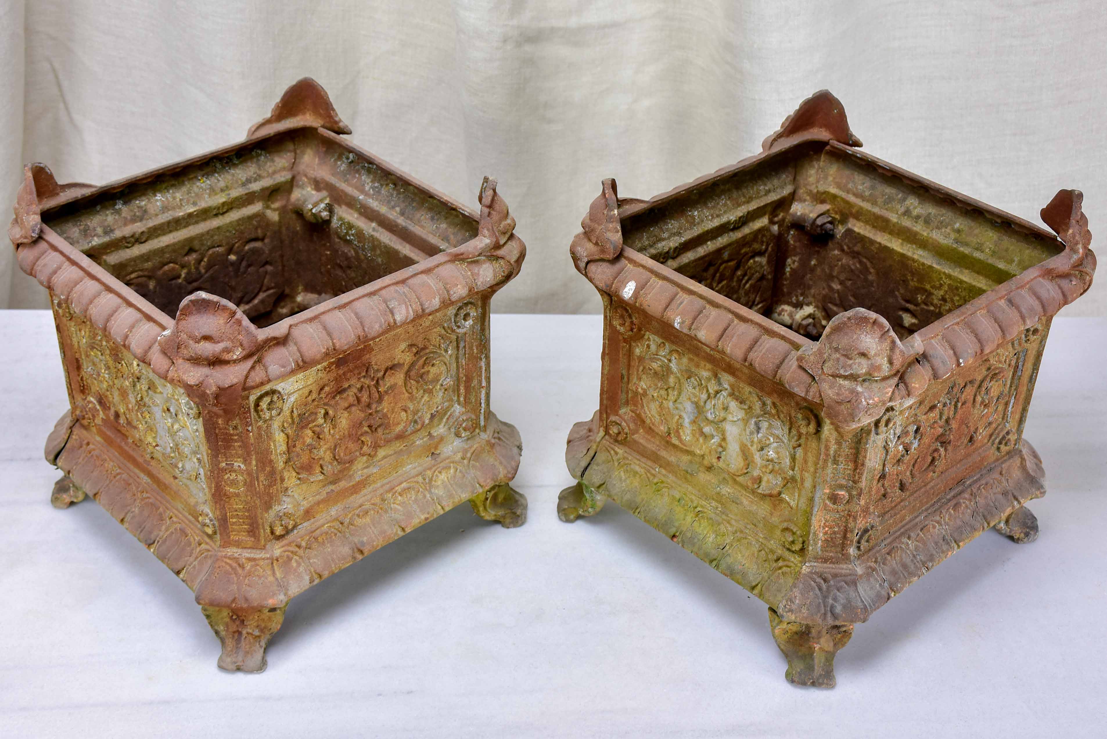 Pair of antique French pot plant stands