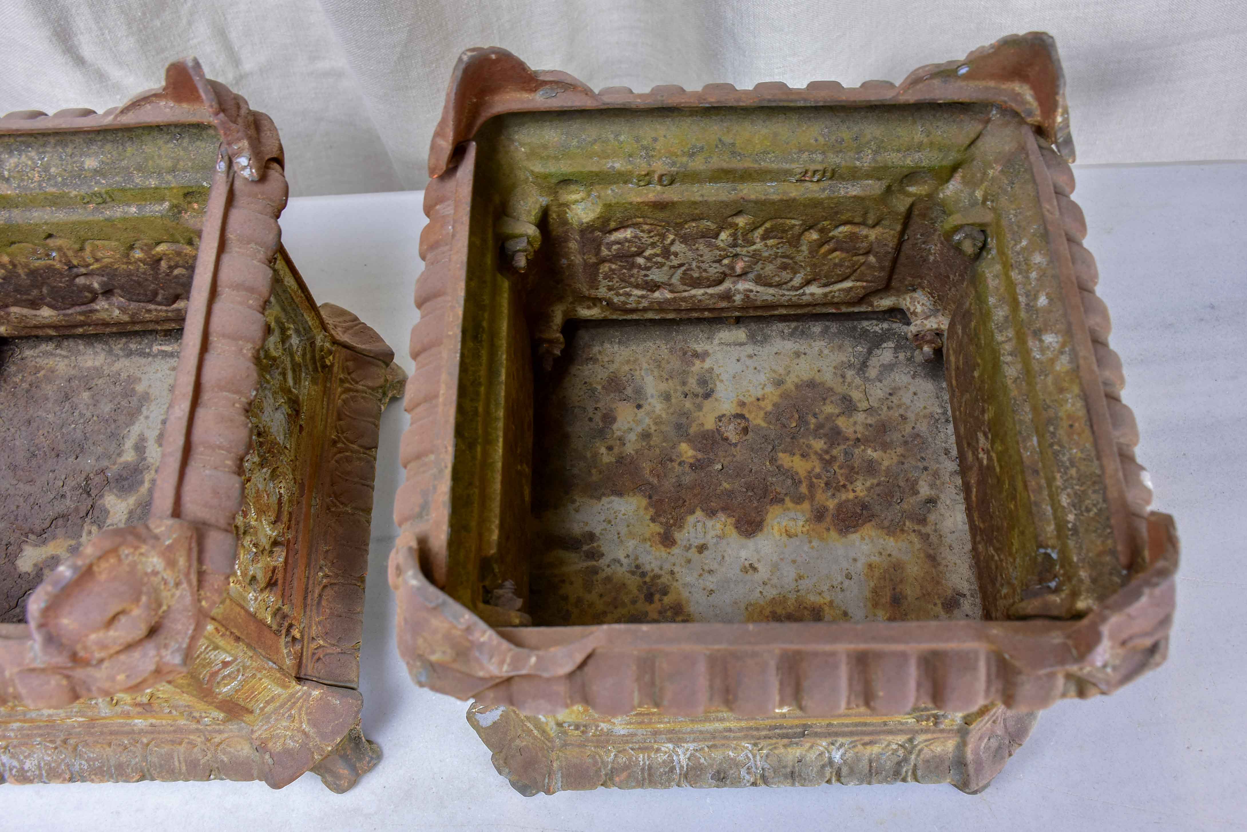 Pair of antique French pot plant stands