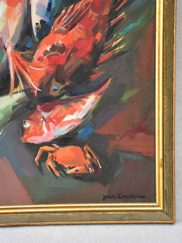 Mid century still life - Bouillabaisse seafood - oil on canvas 23¼" x 16½"