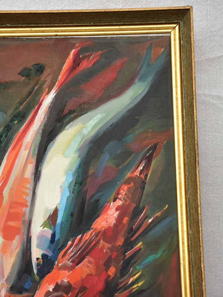 Mid century still life - Bouillabaisse seafood - oil on canvas 23¼" x 16½"