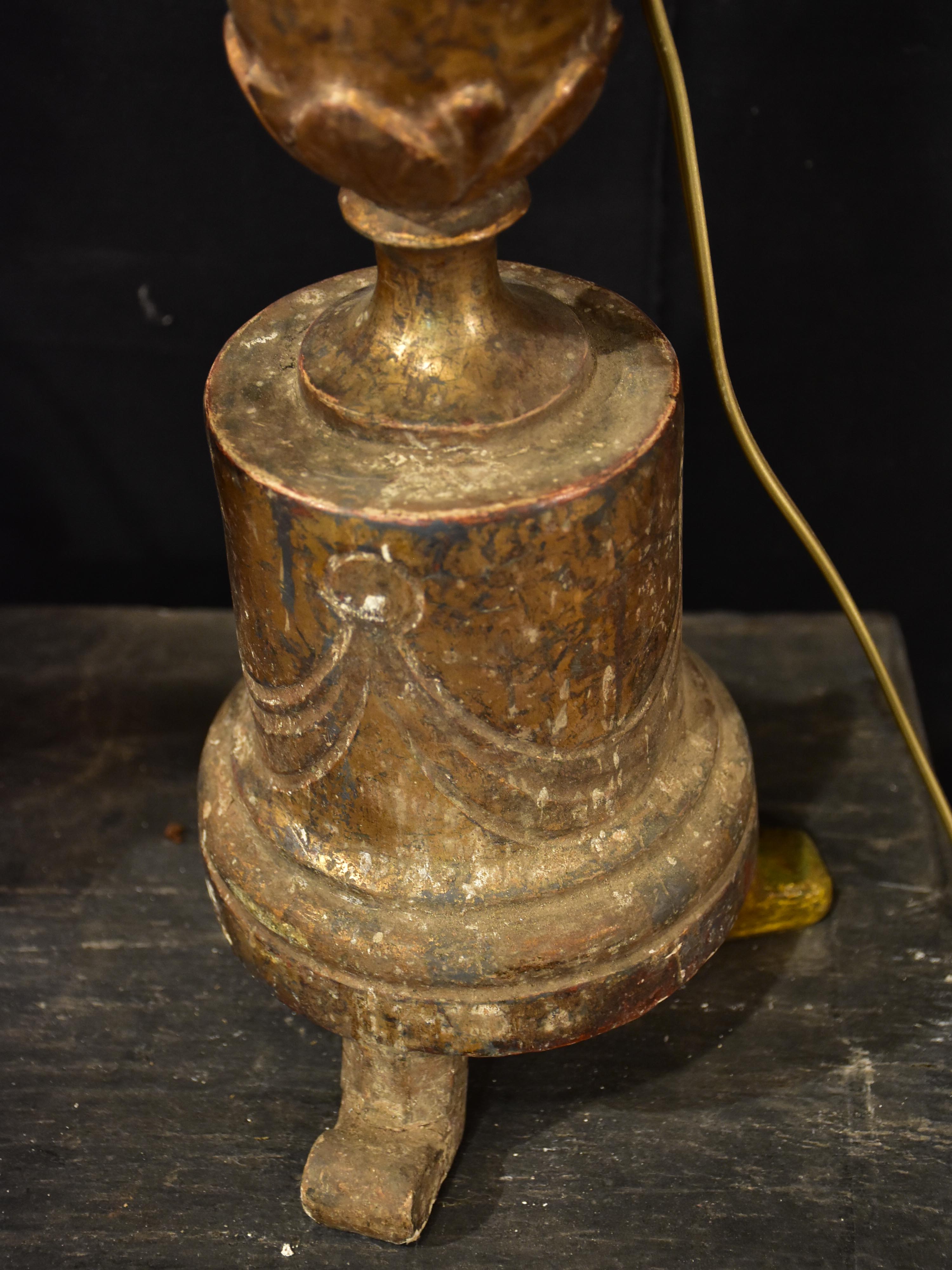 Pair of 19th century Italian candlestick lamps