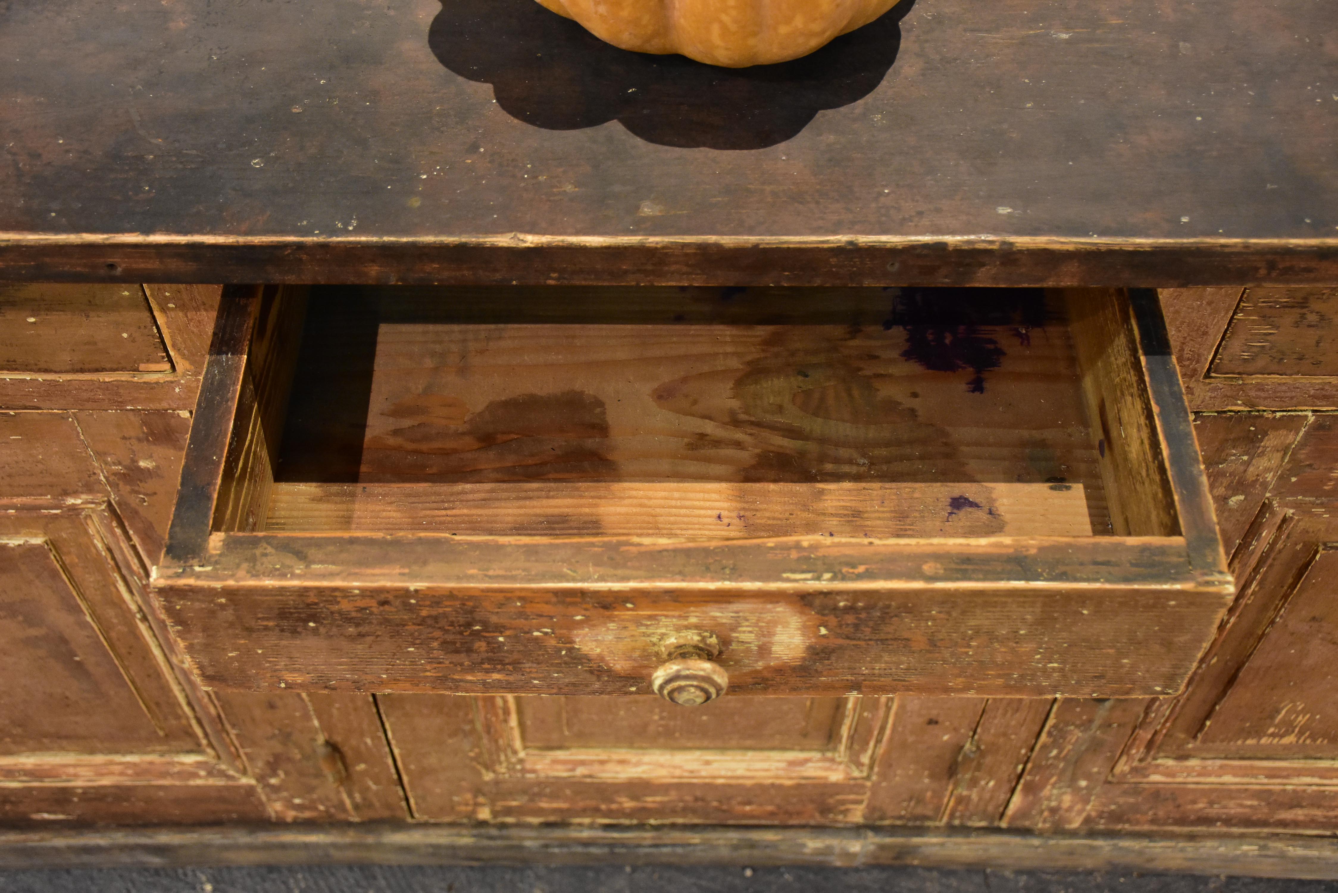 Large French shop counter from the 19th century