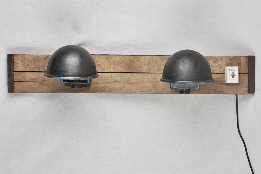 Industrial wall light - salvaged cow's water troughs 47¼"