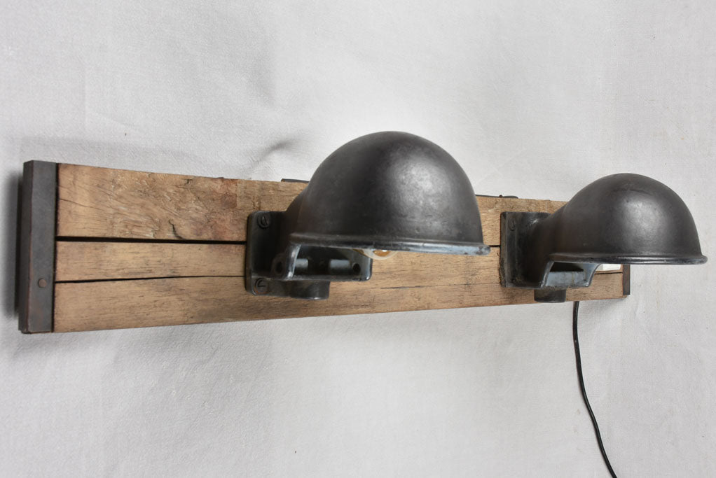 Industrial wall light - salvaged cow's water troughs 47¼"