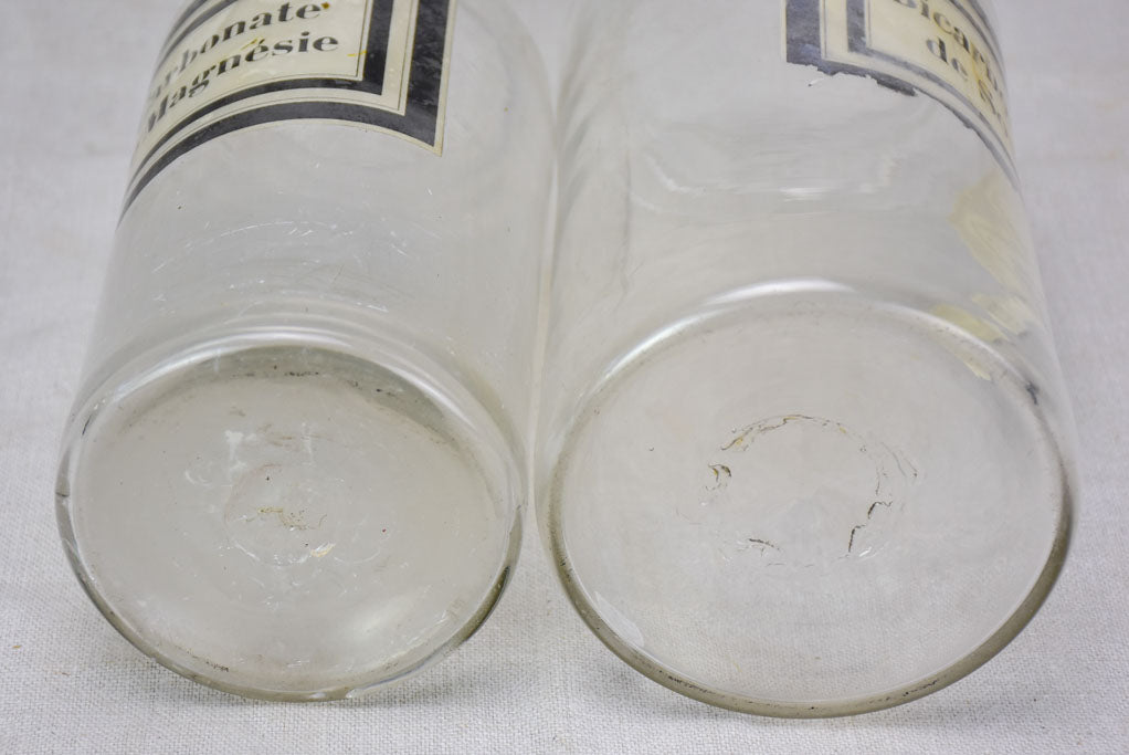 Two 19th Century apothecary glass jars