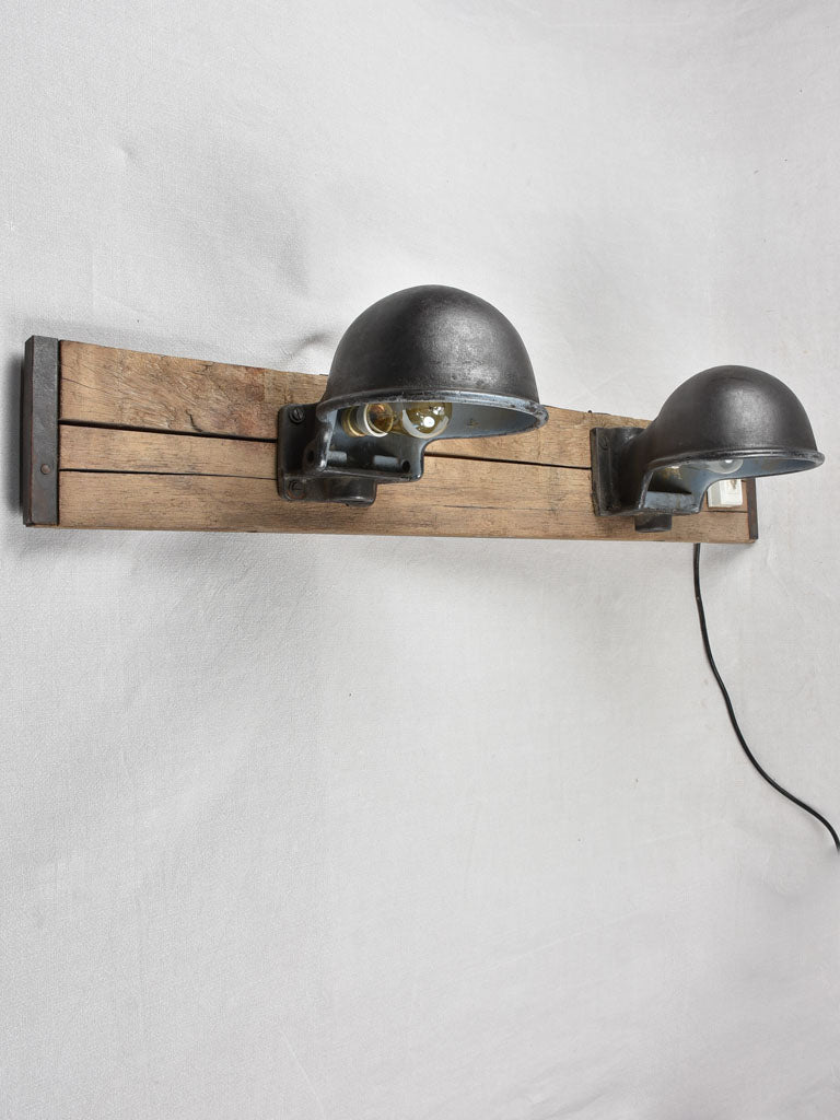 Industrial wall light - salvaged cow's water troughs 47¼"