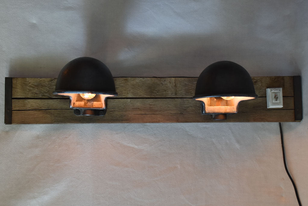 Industrial wall light - salvaged cow's water troughs 47¼"