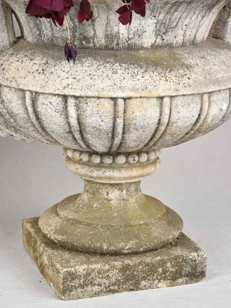 Pair of very large garden urns, early 20th century 24""