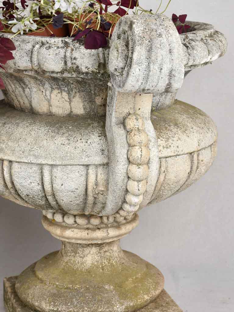 Pair of very large garden urns, early 20th century 24""