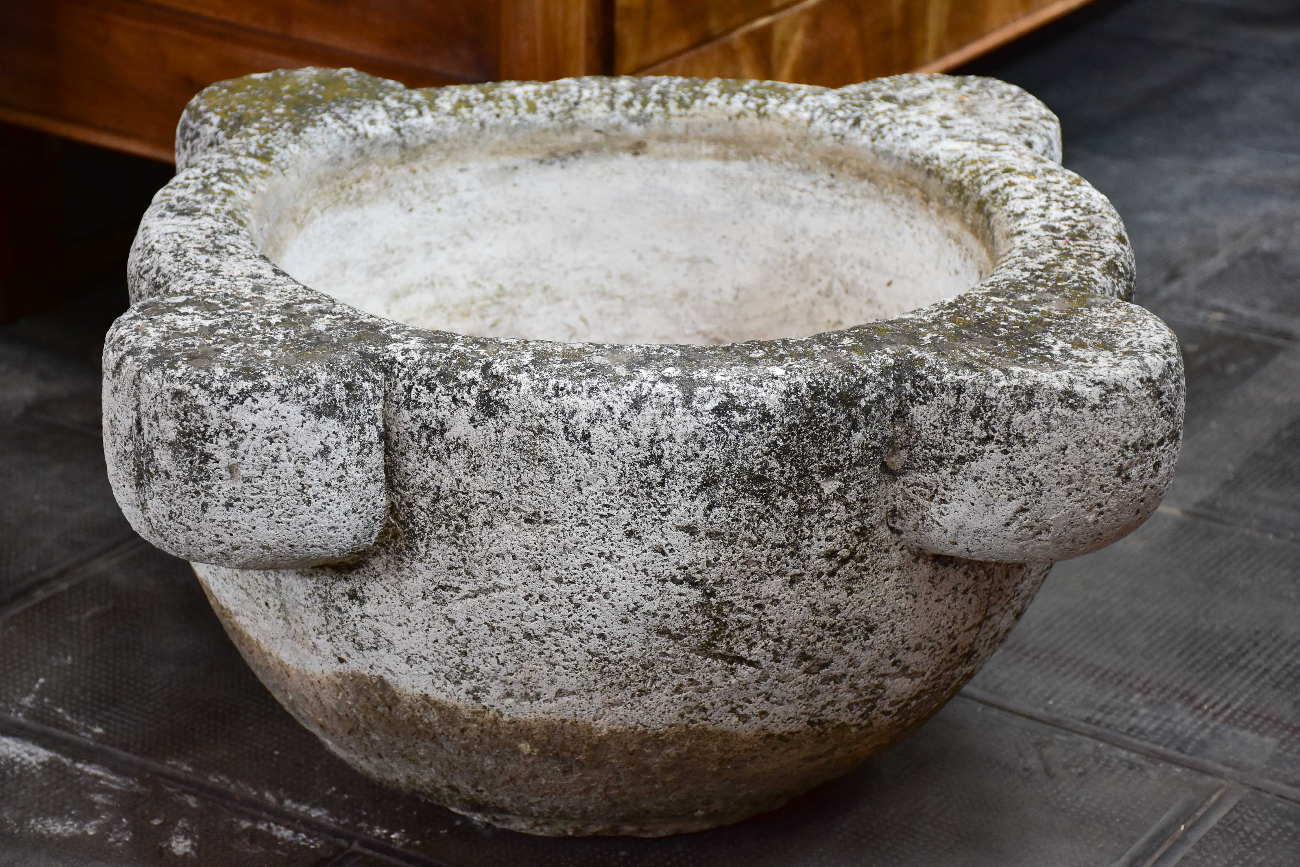 Very large concrete mortar planter from Les Alpilles, Provence