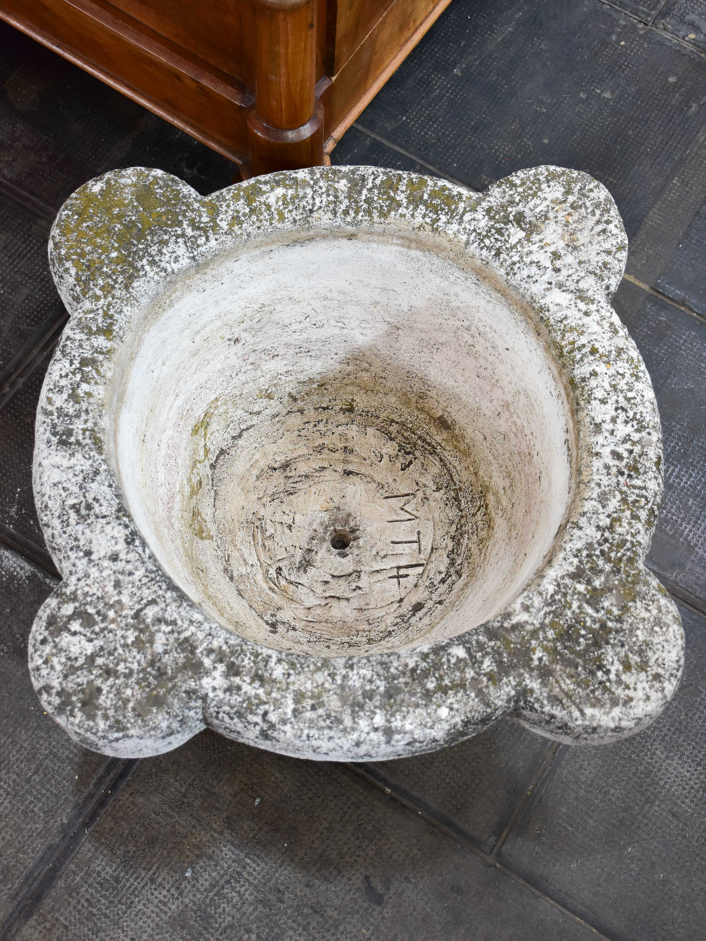 Very large concrete mortar planter from Les Alpilles, Provence