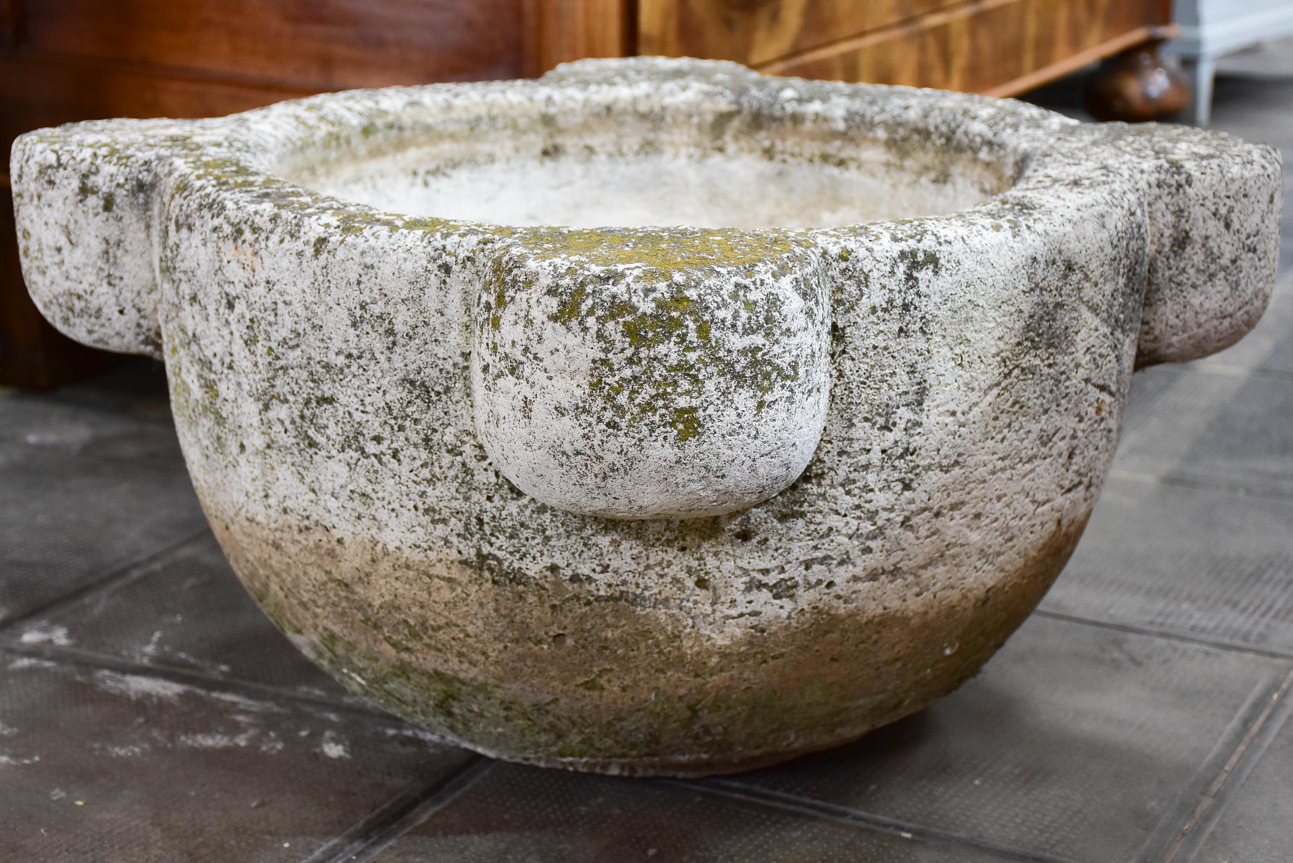 Very large concrete mortar planter from Les Alpilles, Provence