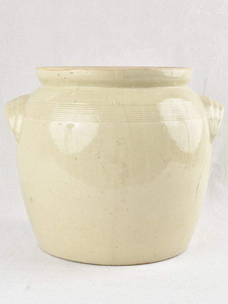 Collection of 8 antique stoneware crock pots 7½" - 12½"