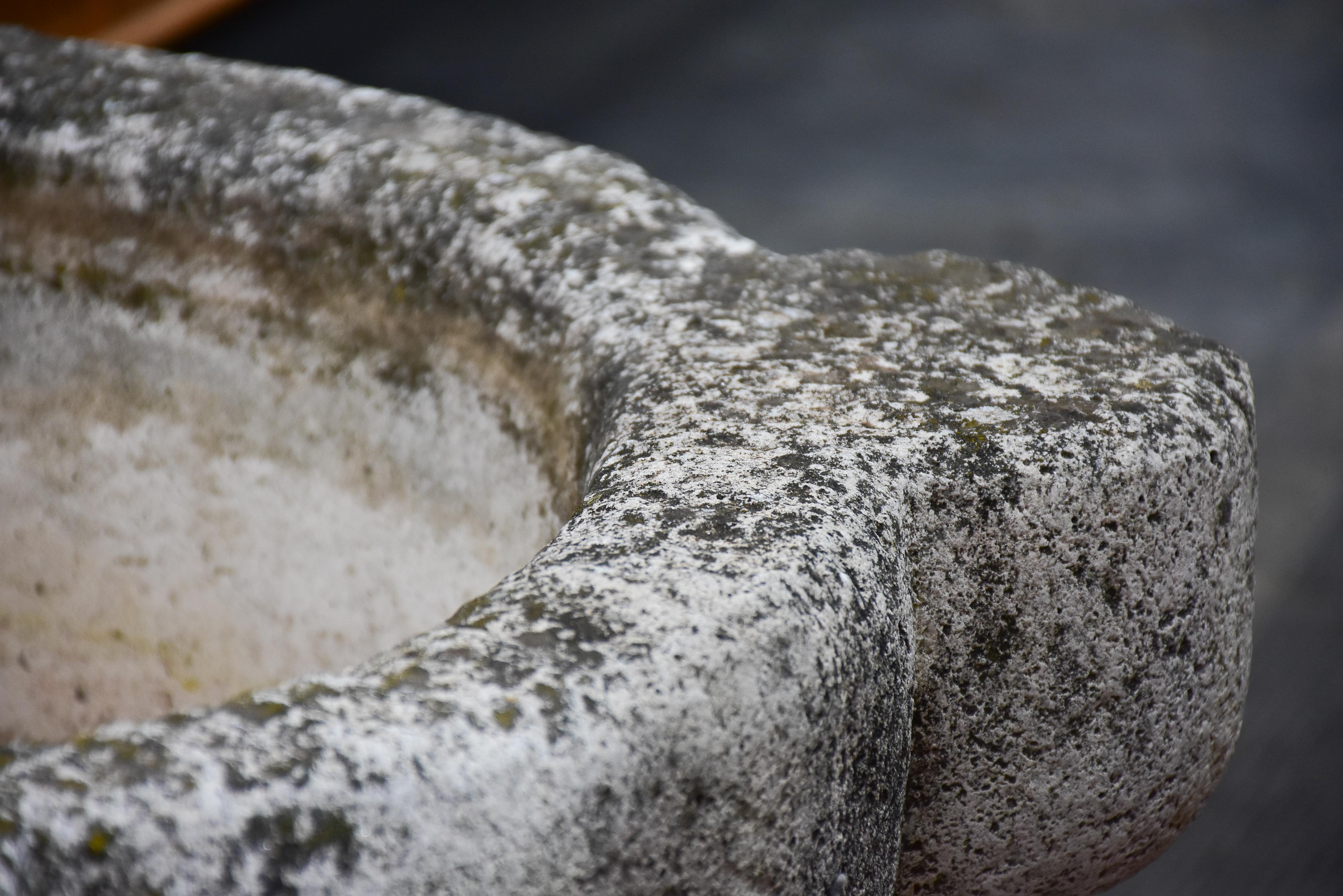 Very large concrete mortar planter from Les Alpilles, Provence