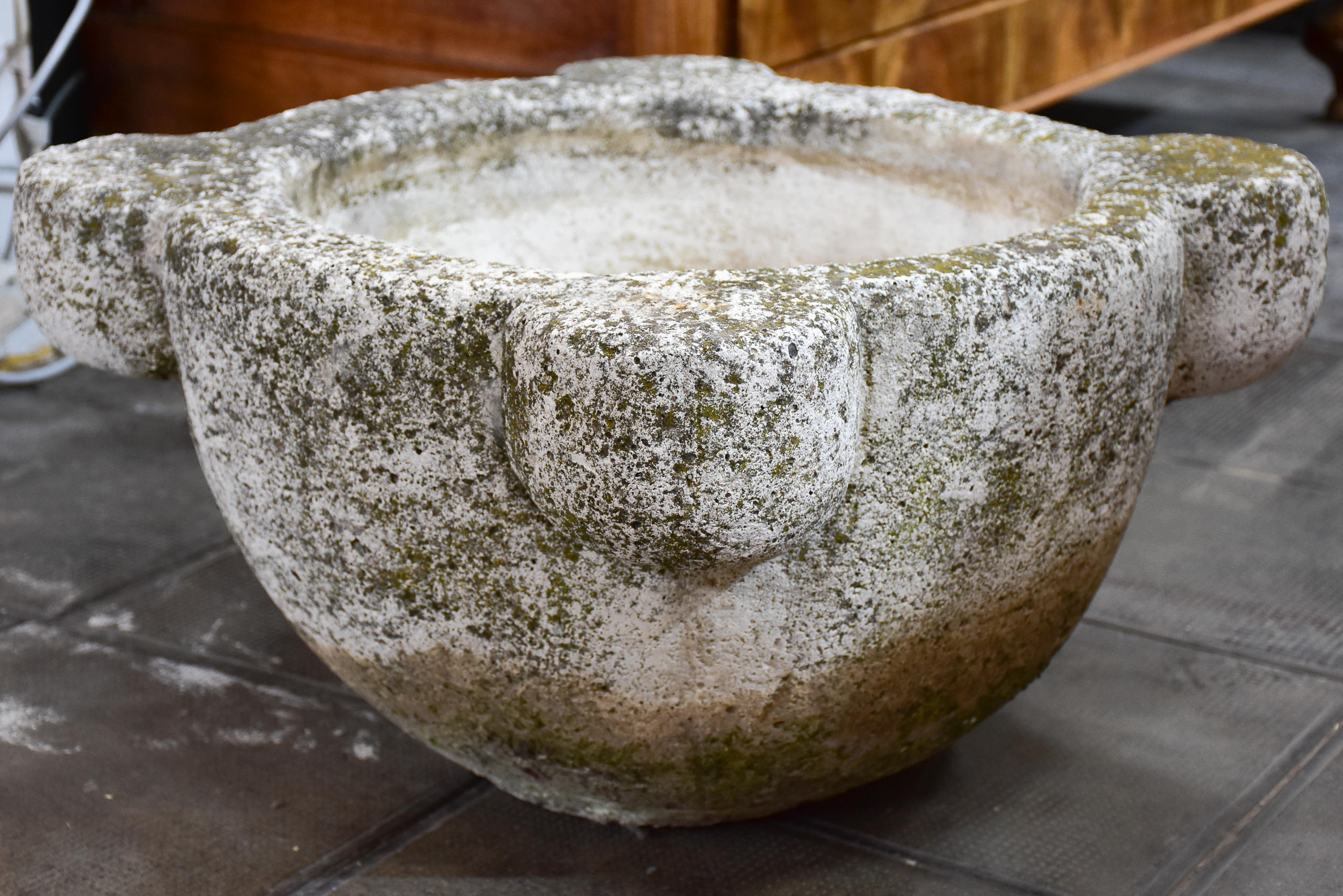 Very large concrete mortar planter from Les Alpilles, Provence